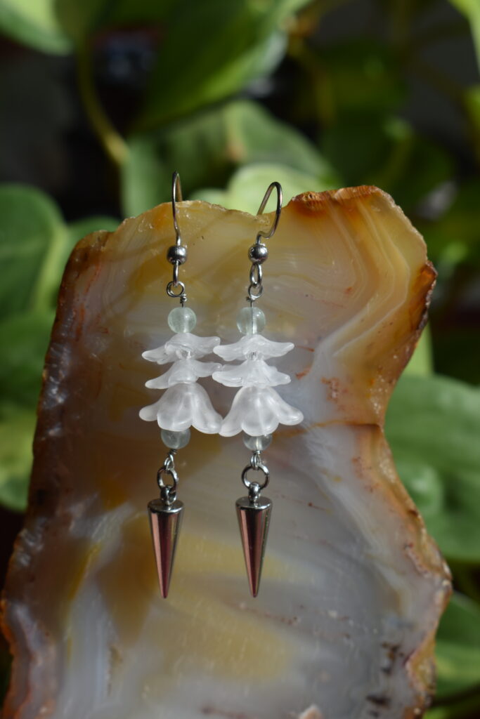Fluorite Flower Earrings