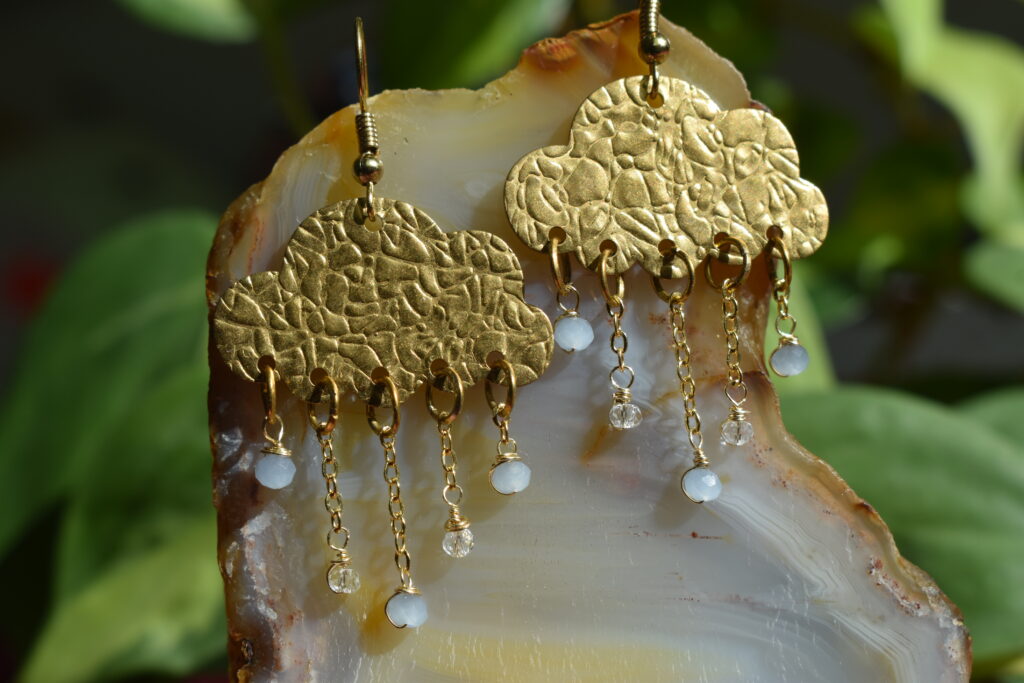 Agate Storm Cloud Earrings