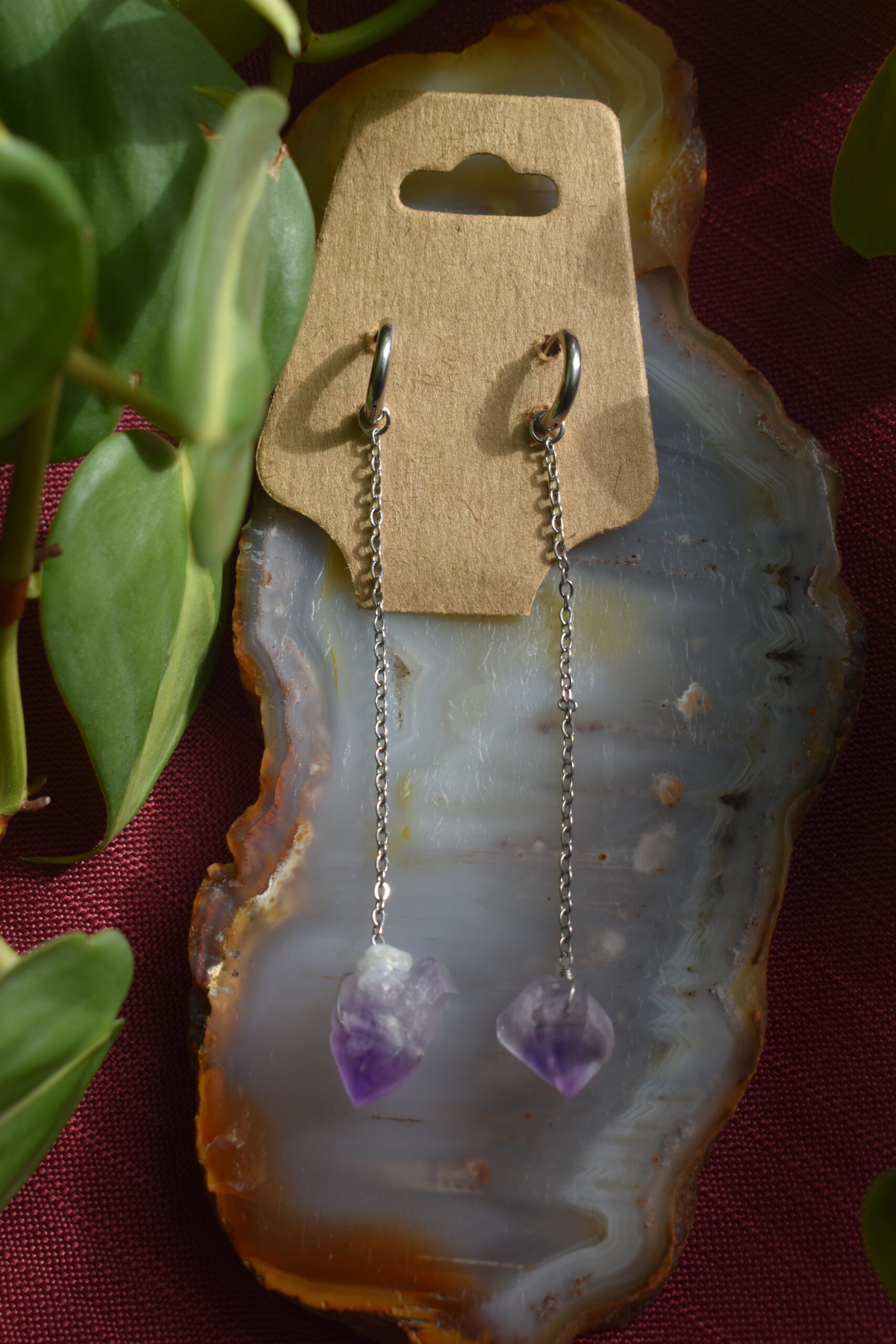 Amethyst Drop Earrings - Image 2