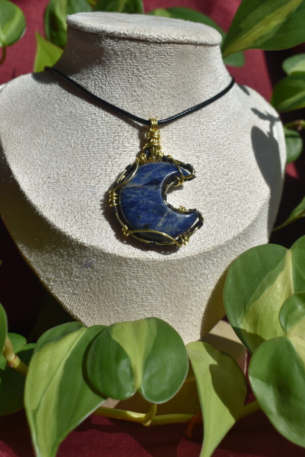 Sodalite Moon Necklace