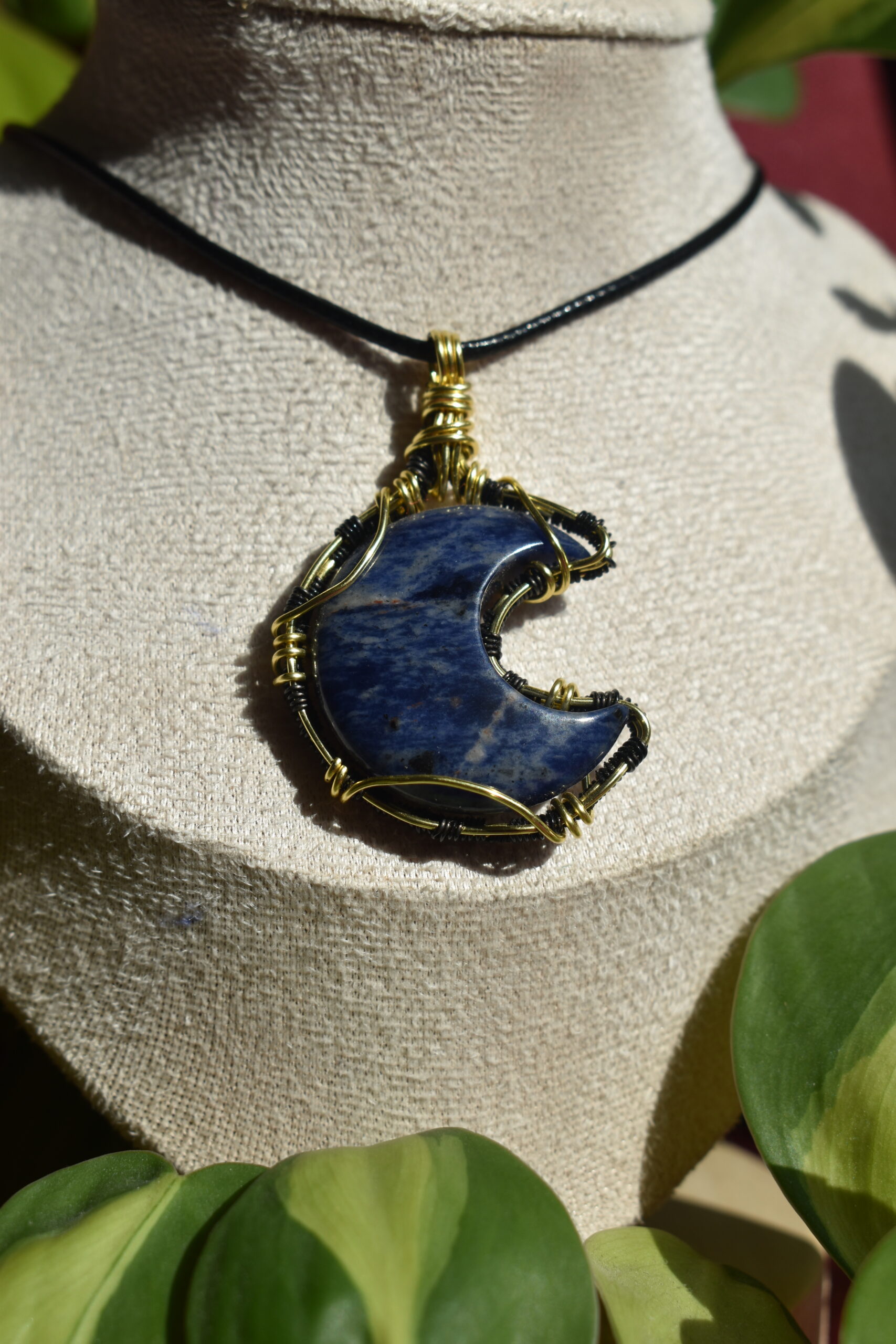 Sodalite Moon Necklace - Image 3