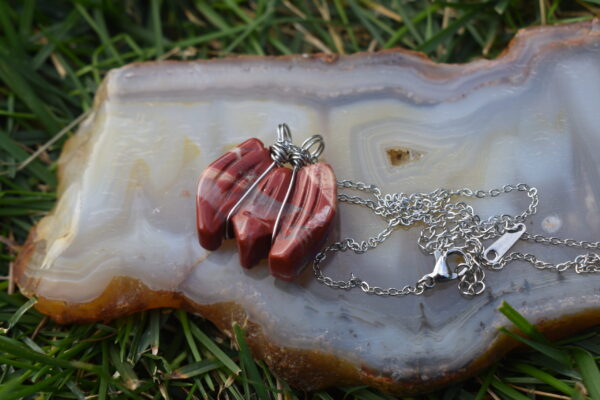 Red Jasper Bat Necklace