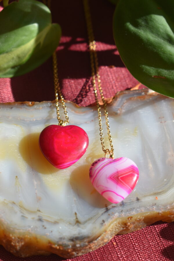 The Lovers- Agate Necklace (Dyed)