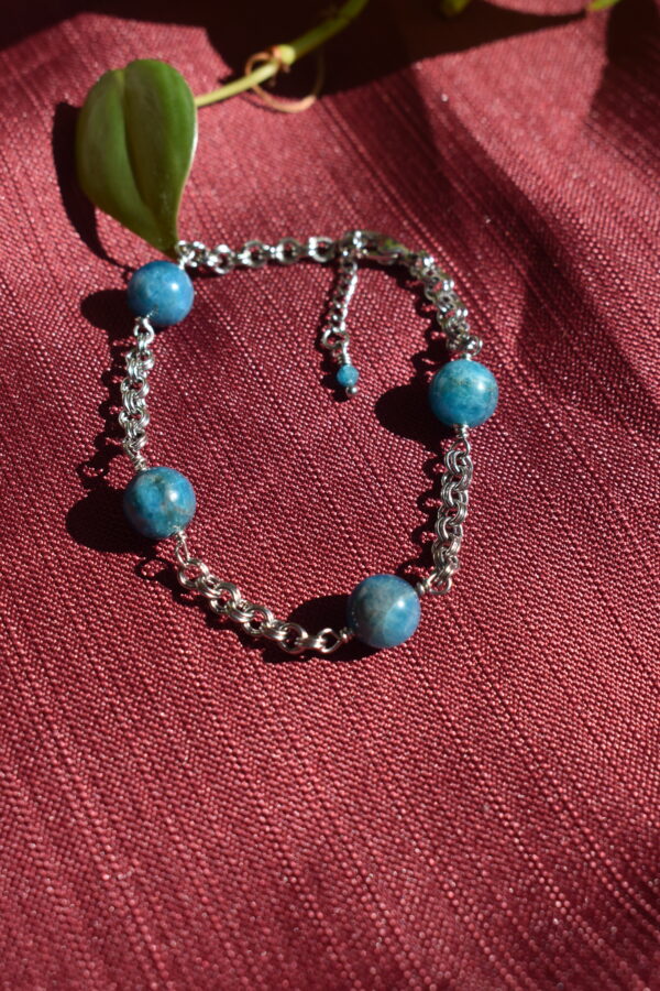 Chunky Blue Apatite Bracelet