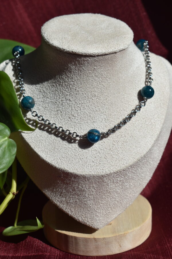 Chunky Blue Apatite Necklace