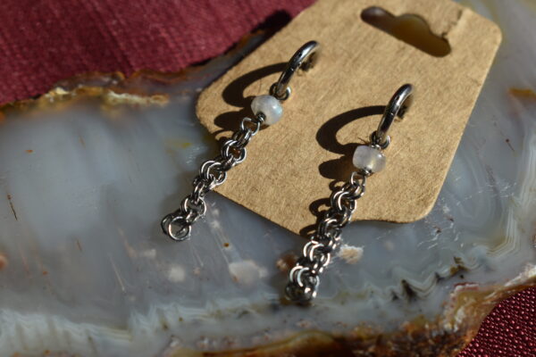 Labradorite Chain Earrings